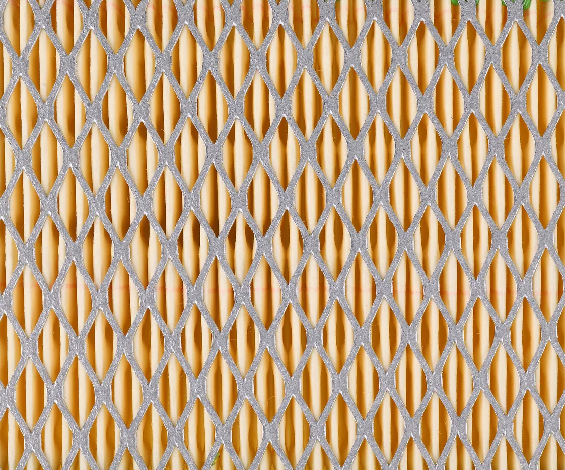 Primer plano de un nuevo filtro de aire para cortadora de césped