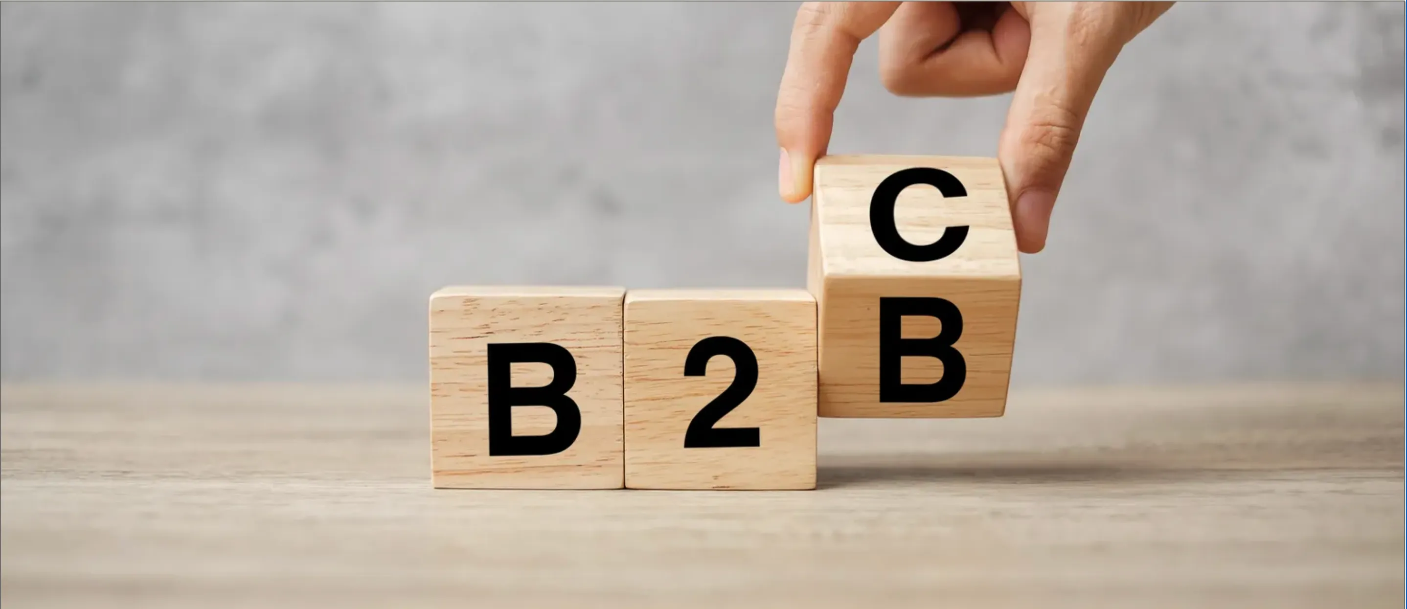 se muestran 3 datos con las letras B2B y en el ultmo dado de un la B y otro C para representar B2B y B2C