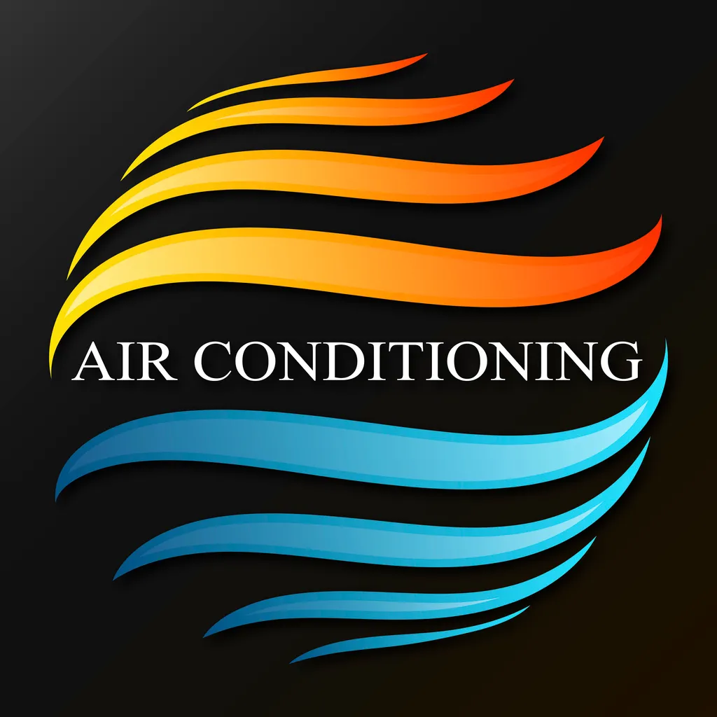 Símbolo del aire acondicionado que representa los flujos de aire.