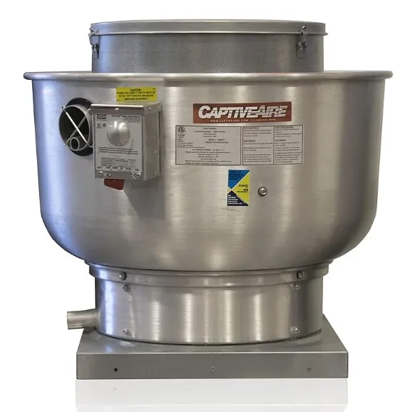 CAPTIVE-AIRE Ventilador de escape con clasificación de grasa para restaurante - Ventilador de escape centrífugo