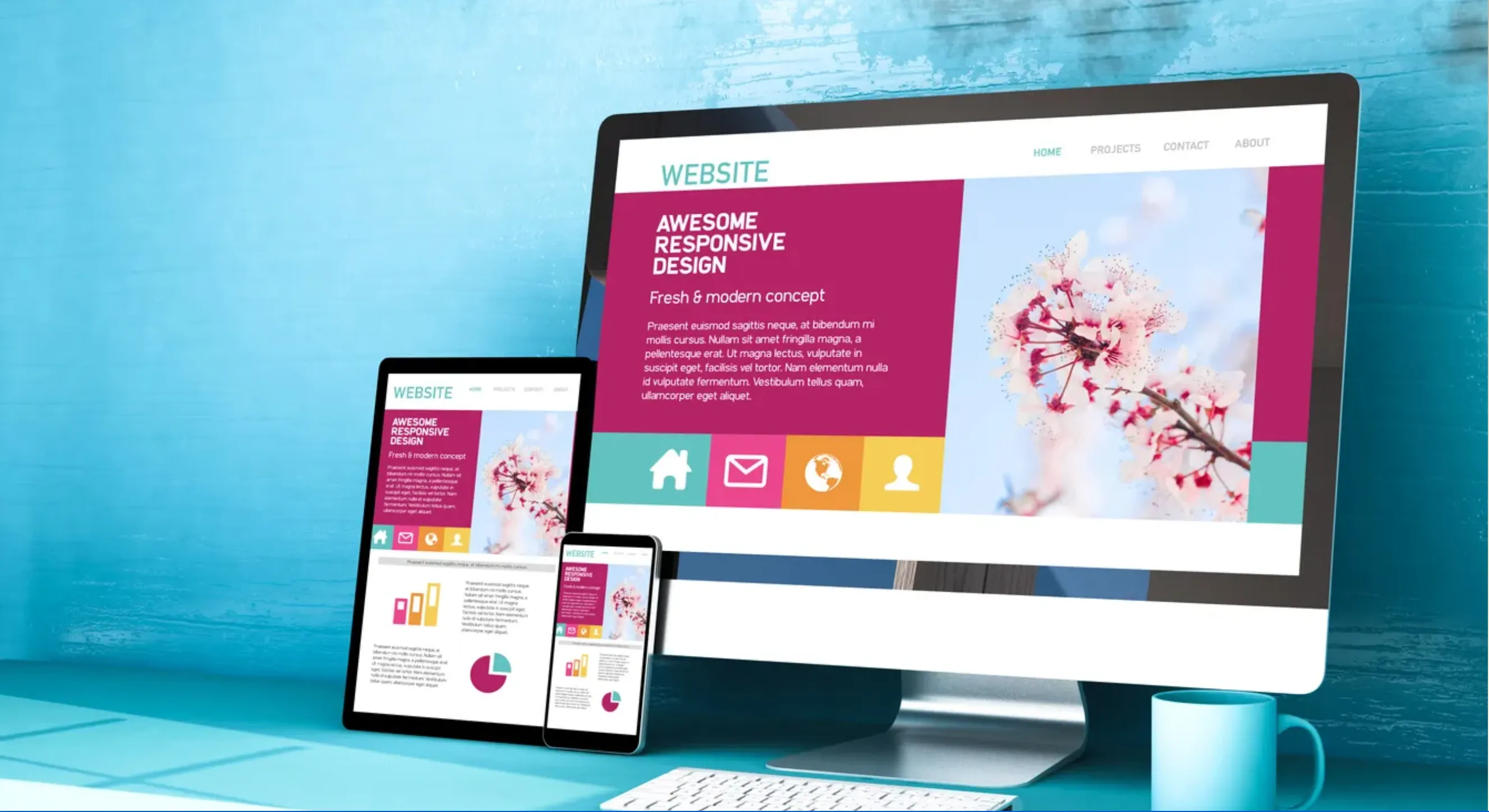 Una computadora con una página de diseños de páginas