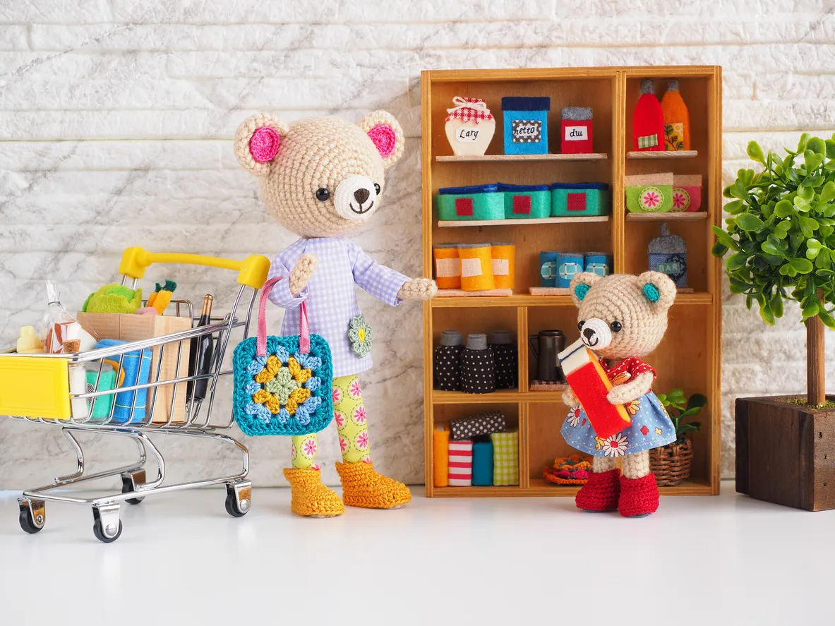 Pequeños y adorables amigurumis de animales, juguetes para niños pequeños