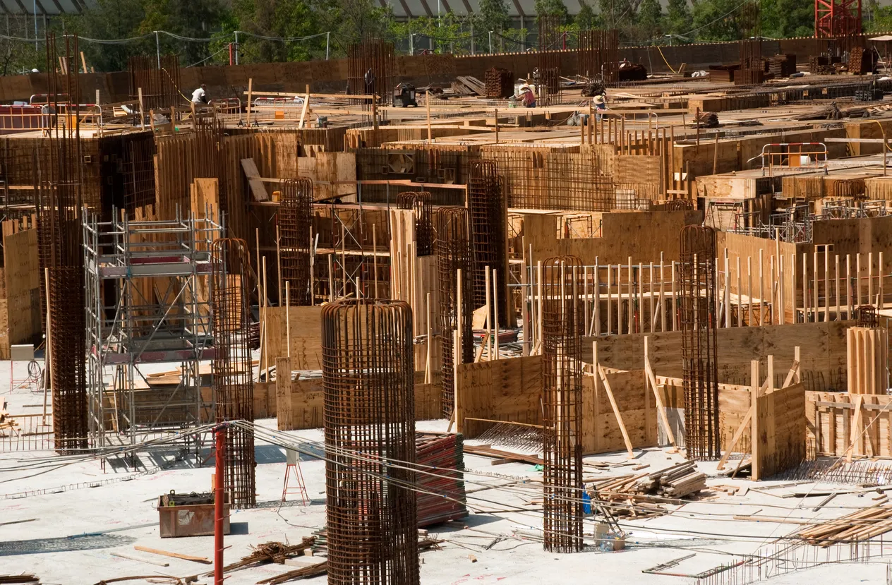 Sitio de construcción de vivienda en proceso