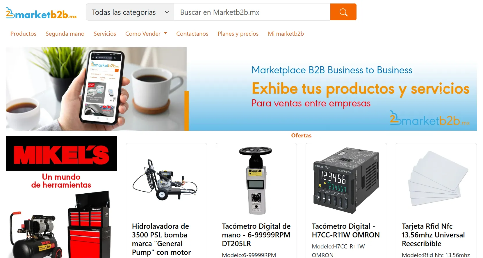 páginade inicio de market b2b