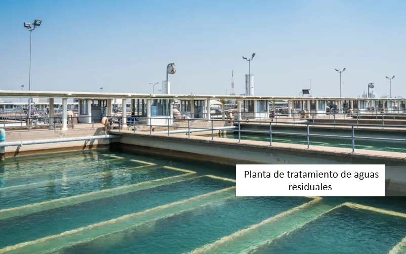 Planta moderna de tratamiento de aguas residuales