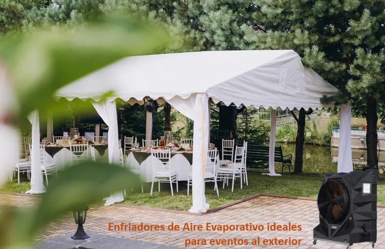 Enfriadores de aire evaporativo para eventos en el exterior