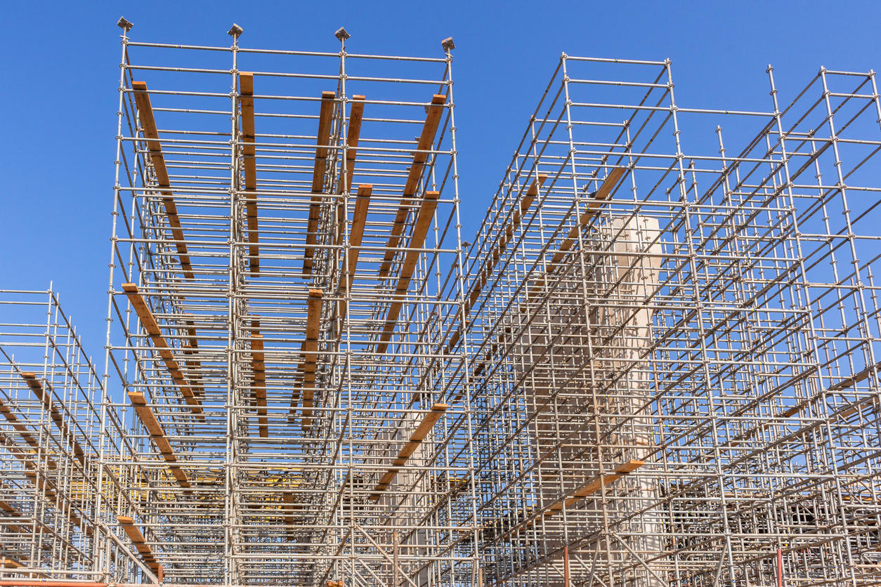 Andamios de construcción en stock