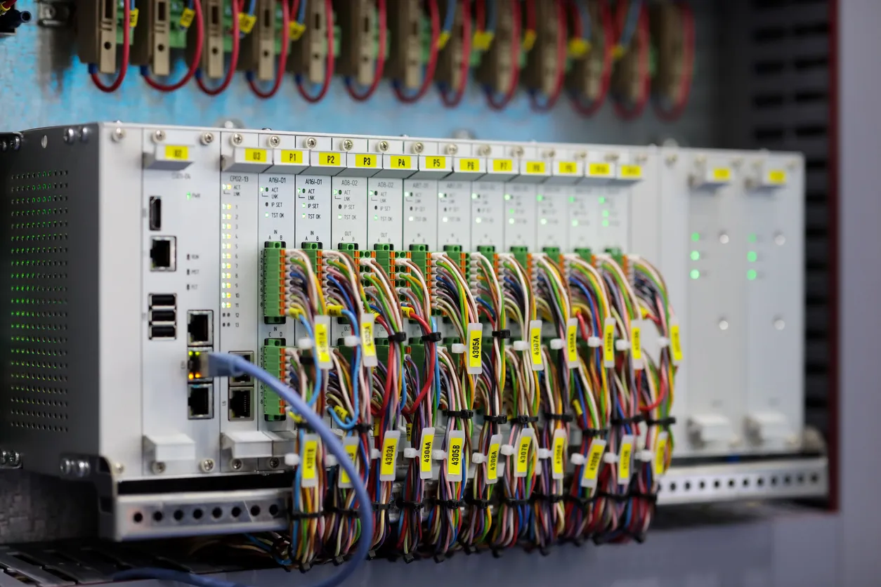 Sistema de control PLC modular industrial