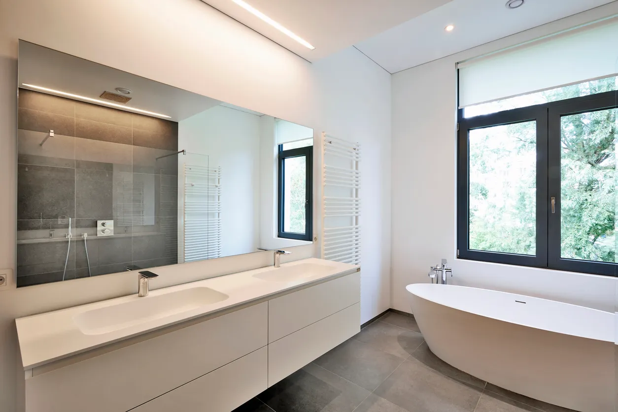 Lavabo con doble pileta 