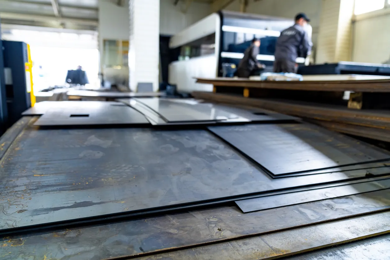 Taller de metalistería. Almacén de ingeniería de fabricación.