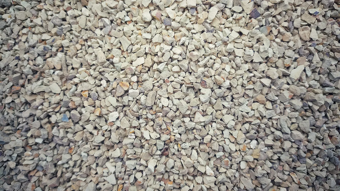 Arena de zeolita o piedra de zeolita que se ha roto en pedazos pequeños 