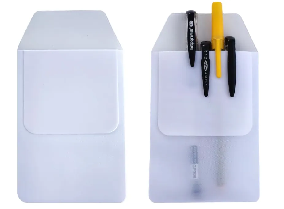 Estuche de PVC para porta plumas, esto puede ser fabricado por un selladora RF 4 KW