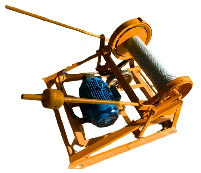 vista superior de malacate de una tonelada