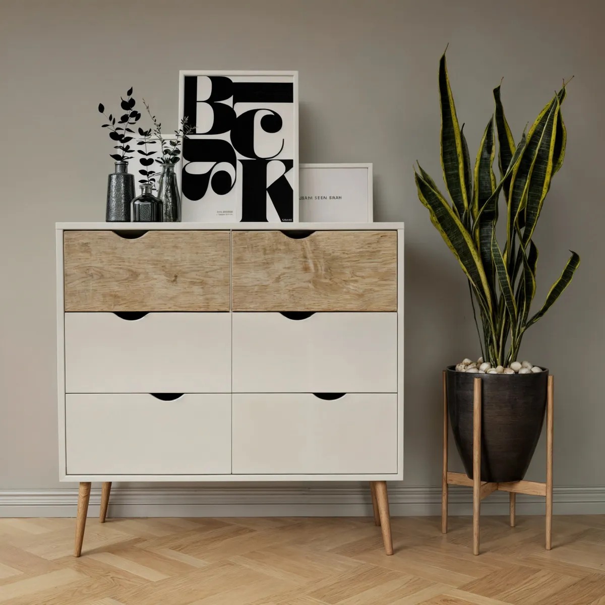 Cómoda Estilo Nórdico Top Living vista frontal 