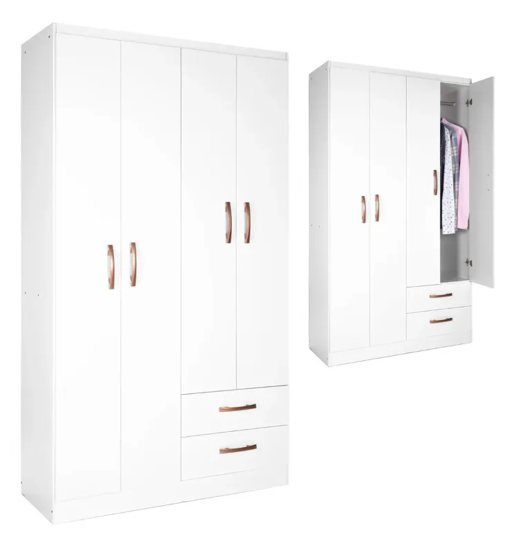 Ropero Closet Armario Moderno KingsHouse 4 Puertas y 2 Cajones – Venta al por Mayor