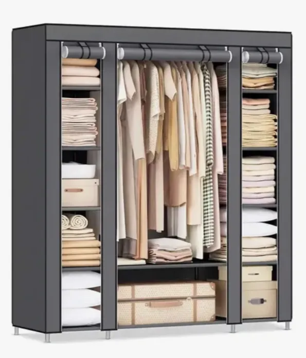Closet Grande Ropero Armable Portátil Organizador para Recámara - Color Gris Oscuro