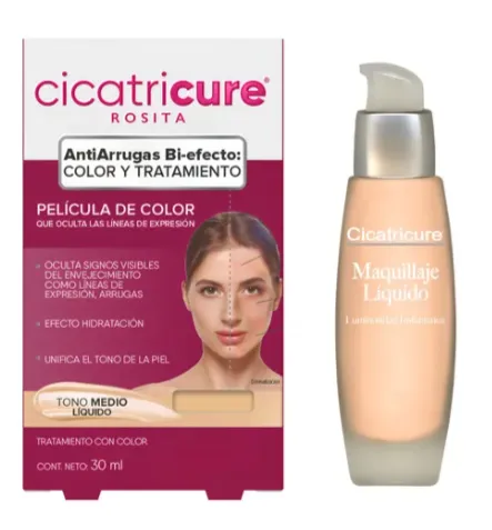 Cicatricure Maquillaje Líquido Tono Medio 30ml – Base de Maquillaje con Lipopéptidos al Mayoreo