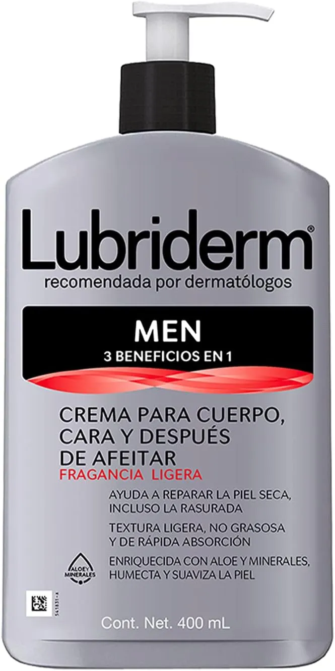 Lubriderm Crema Corporal Men 3 en 1 vista frontal 