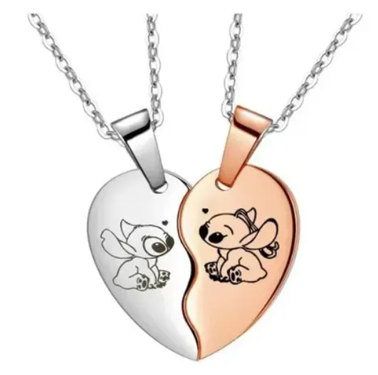 Collar de Pareja Stitch y Angela | Mejores Amigos |