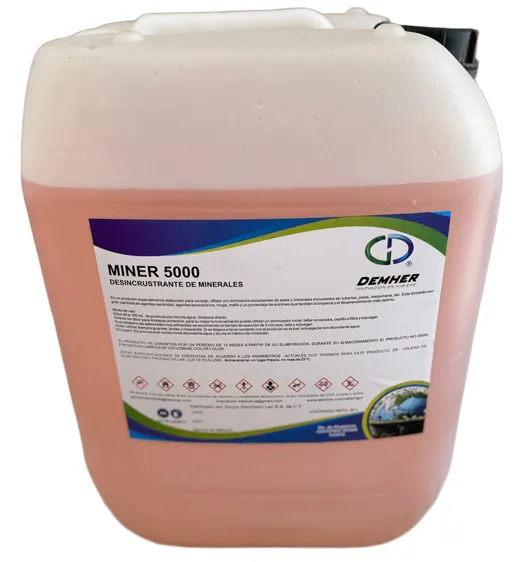 MINNER 5000 Desincrustante Industrial Removedor de Sarro y Minerales Bidón de 20 litros