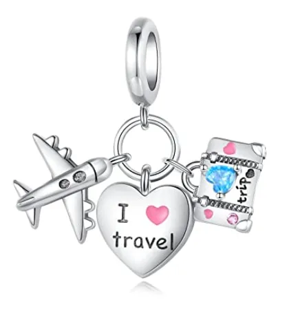 Charm de Plata de Ley 925 con Abalorios - Joyería Fina para Mujer al Mayoreo