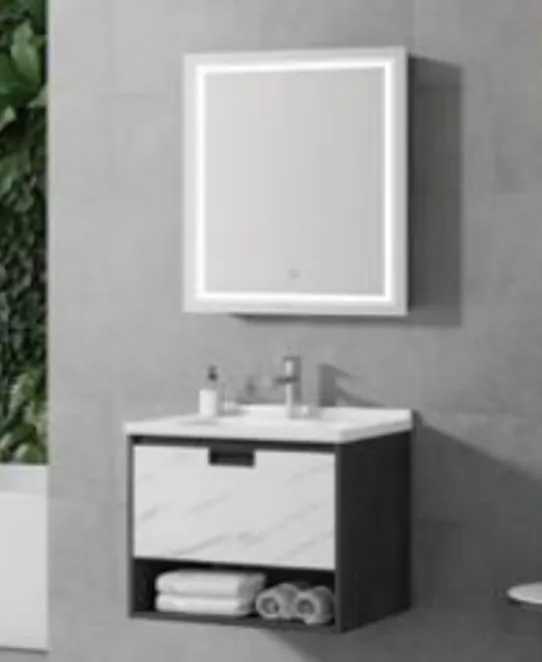 Mueble Empotrable para Baño Plywood "Esmeralda" vista frontal 