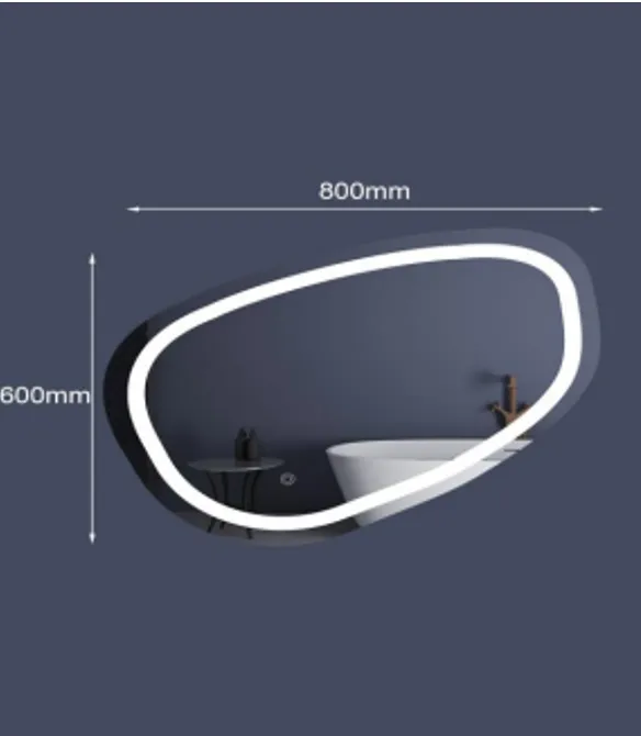 Espejo LED Touch Dimmer Regulable Modelo Dinorah vista frontal 