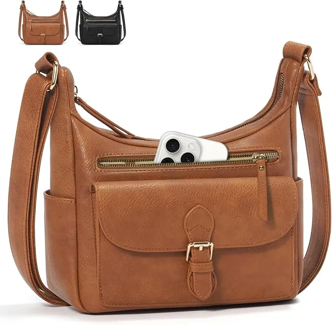 KTMOUW Bolso Crossbody Marrón para Mujer vista frontal 