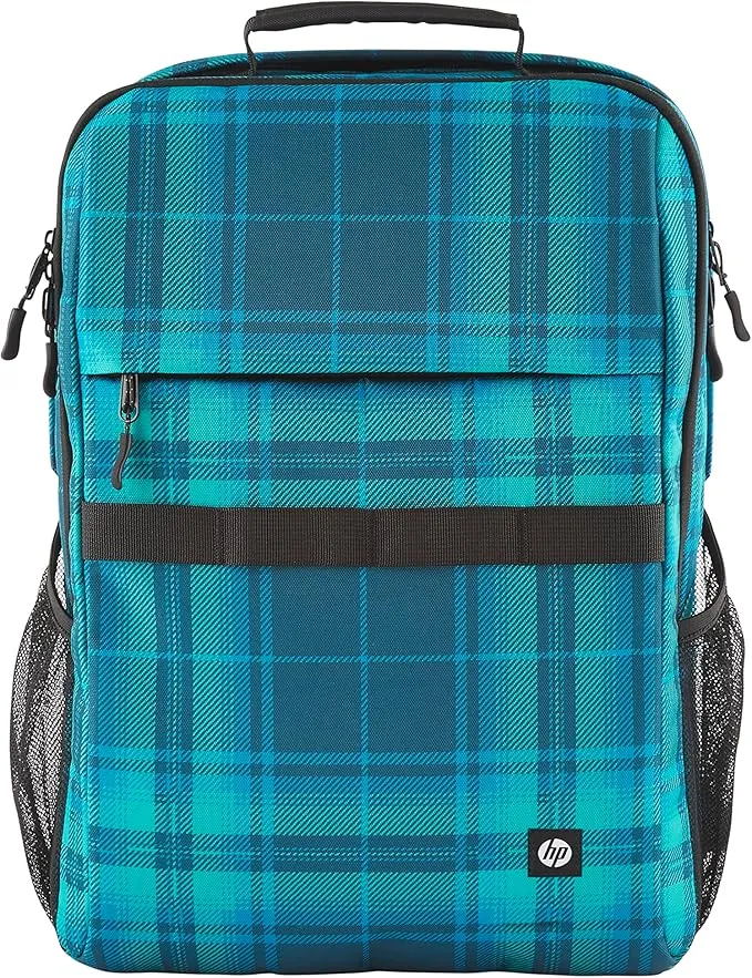 HP Mochila para Laptop Campus XL 16.1"  Impermeable, Ultraligera y Cómoda - Diseño Tartán Escocés vista frontal 