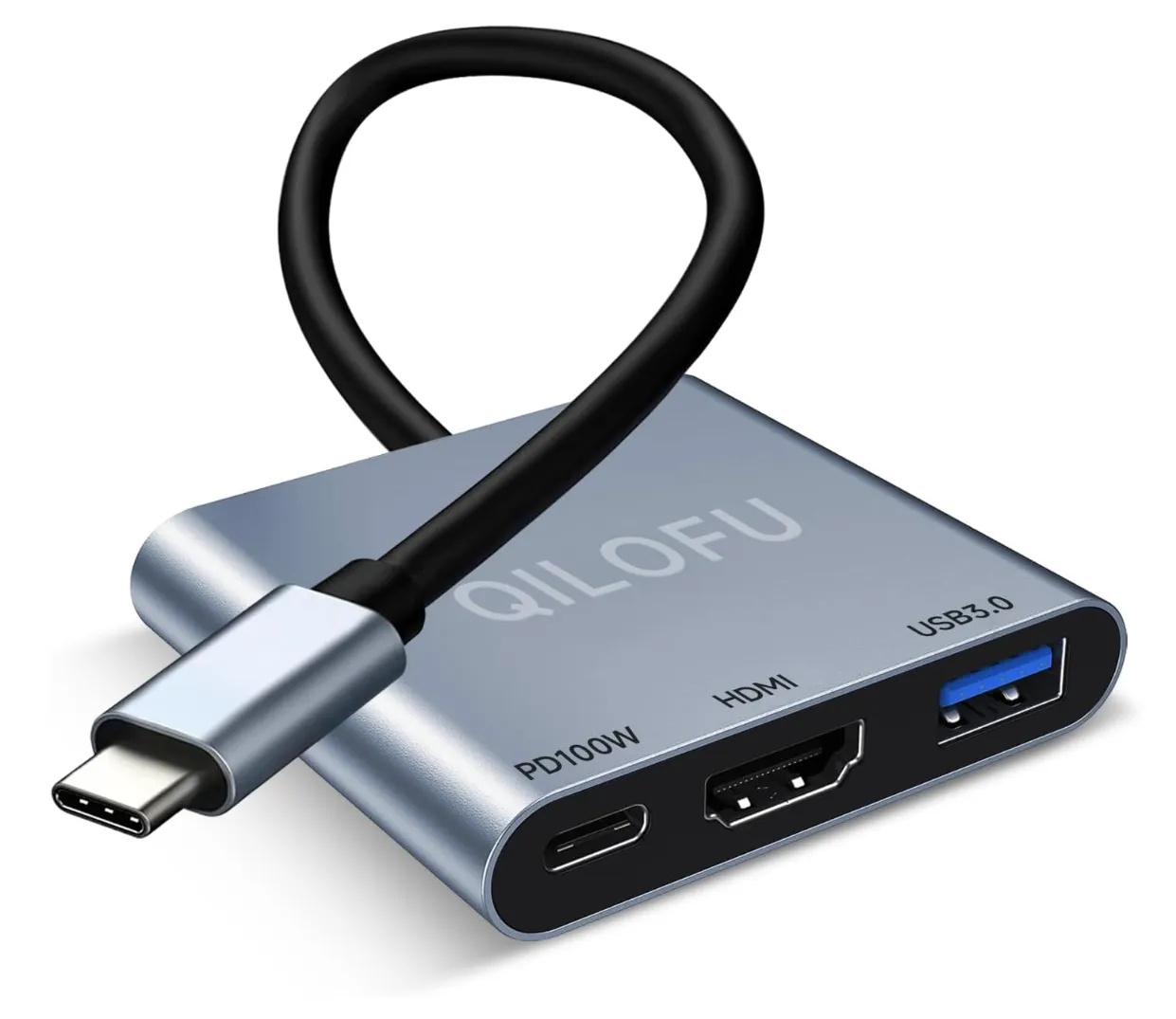 Adaptador USB C a HDMI 3 en 1 | Adaptador Tipo C Multipuerto USB C Hub con HDMI 4K