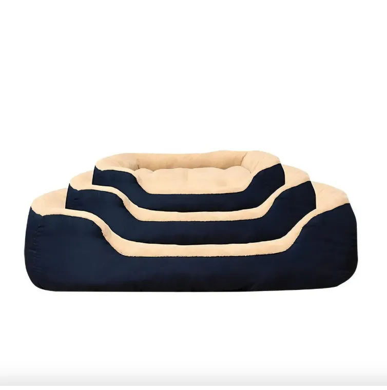 Camita Deluxe Azul para Mascotas Grandes vista frontal 