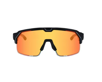 Lentes de Sol Music Shield Fire Unisex, lentes en amarillo con armazon negro