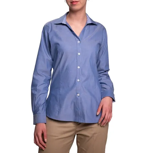 Blusa AirMan Micro Oxford Dama Manga Larga vista frontal 