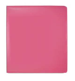 Carpeta de Vinil con Argollas 1" Línea NEON color rosa vista frontal