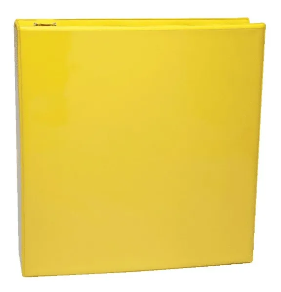 Carpeta de Vinil con Argollas 3" Línea NEON color amarillo