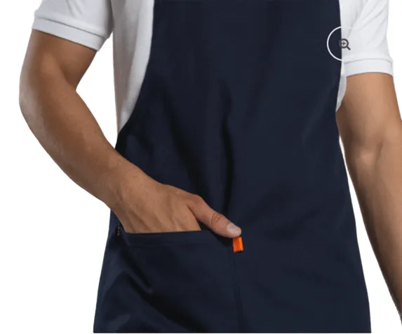 Mandil UNILINE Cook Wear gabardina negro (reversible)