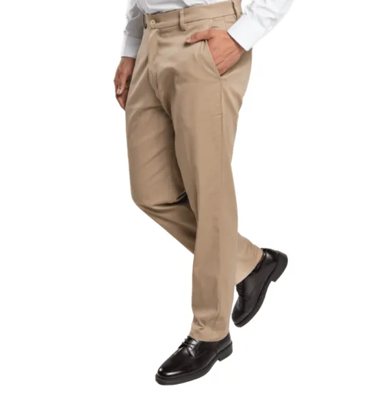 Pantalón gabardina stretch confort Modern Fit caballero khaki AIRMAN
