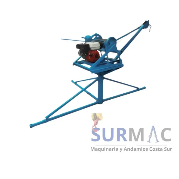 Malacate de 400 kg con motor 7 HP con reductor