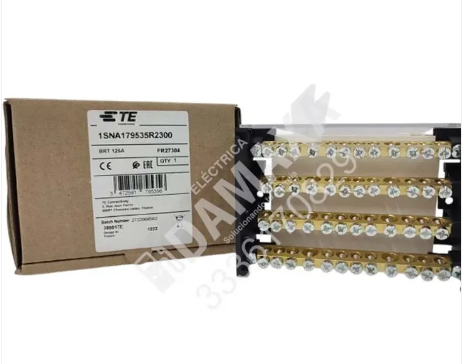 Bloque de distribución ABB BRT 125A de 4 niveles para tableros eléctricos