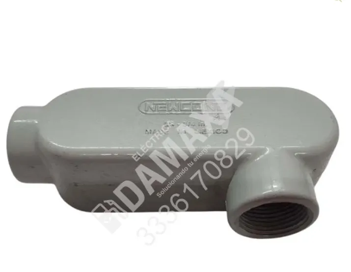 Condulet ovalado LR 3/4 NEWCOND para canalización con tubería conduit