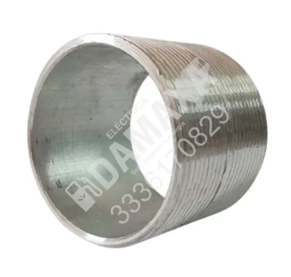 Niple de Aluminio 2″ Cuerda Corrida para Tubería Conduit