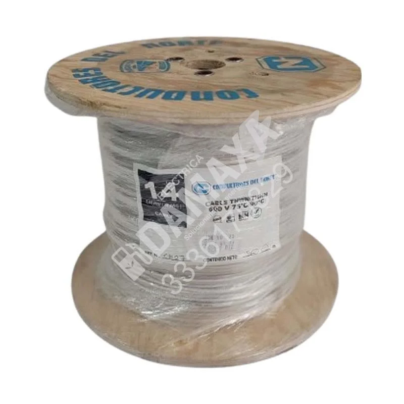 Cable THWN Nylon Antiflama Calibre 14 (14 AWG) Color Blanco