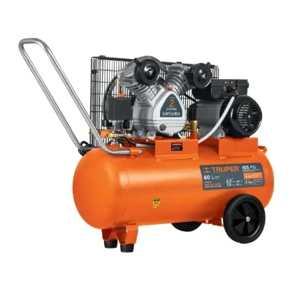 Compresor De Aire Eléctrico 60l Truper Comp-60lb 4 Hp Color Naranja Frecuencia 60 Hz