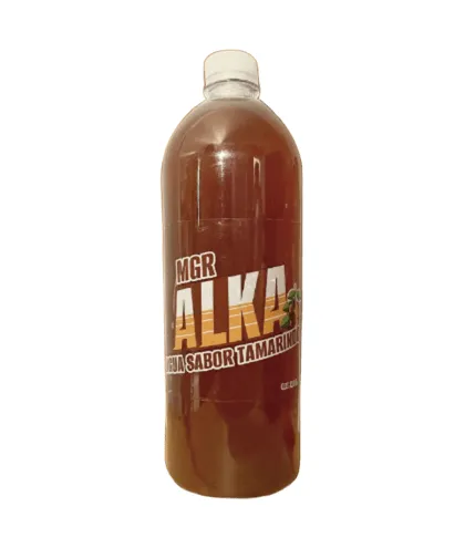 Botella de 1 litro de agua alcalina de la marca ALKA10 sabor tamarindo