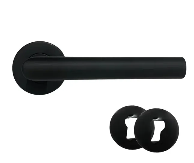 Manija Baku Negro SS304 Hueca de Acero Inoxidable