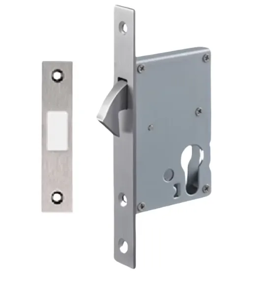 Mecanismo de embutir de gancho Mod. 150 inox 304 negro para puertas corredizas