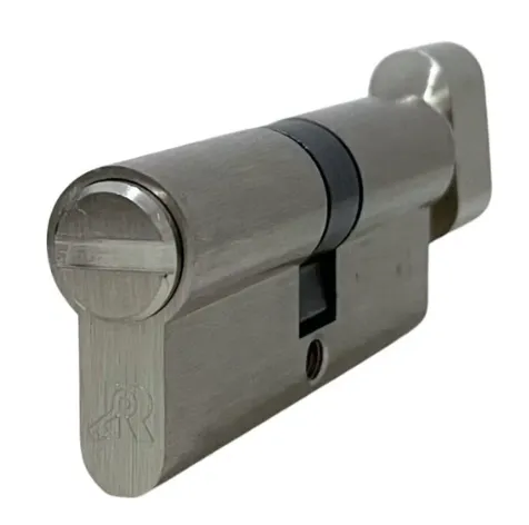 Cilindro 70 mm satín WC con botón sin llave