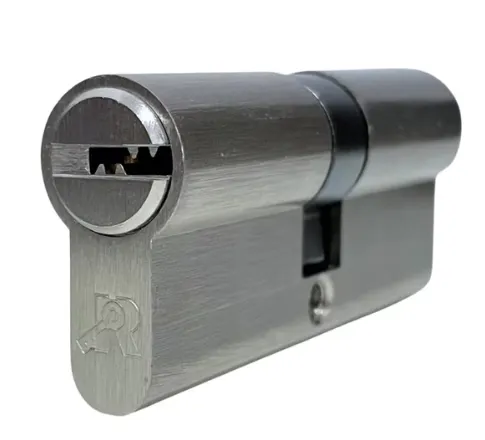 Cilindro 70mm satín llave de seguridad ambos lados