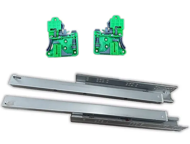 Corredera oculta 6D cierre suave 40 cm acero zincado