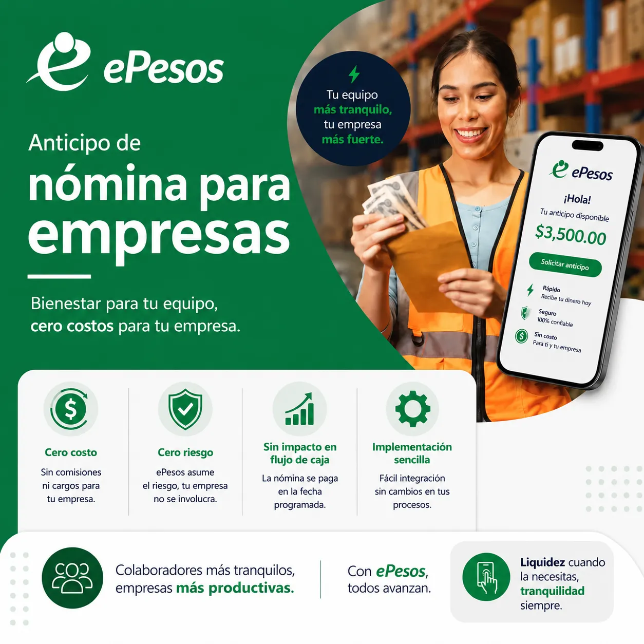 Salario bajo demanda para empresas